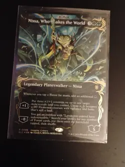 Nissa, Who Shakes the World (Borderless) (Raised Foil) MTG: Bloomburrow Foil - Image 1