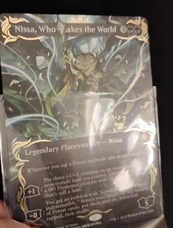 Nissa, Who Shakes the World (Borderless) (Raised Foil) MTG: Bloomburrow Foil - Image 3