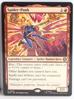 Spider-Punk [New, Near Mint] Rare {Spider-man MTG} - Image 1