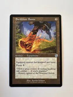 Swiftfoot Boots - RETRO FRAME - MTG The Brothers' War Retro Artifacts - NM - Image 1