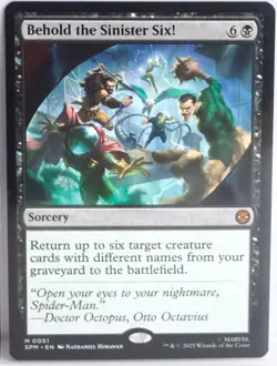 Behold the Sinister Six! [New, Near Mint] Rare {Spider-man MTG} - Image 1