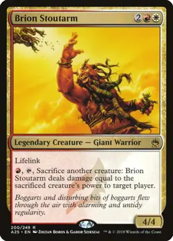 Brion Stoutarm Masters 25 HEAVILY PLD White Red Rare MAGIC MTG CARD ABUGames - Image 1
