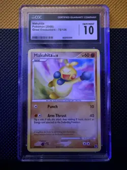 Pokemon TCG Makuhita 78/106 DP: Great Encounters 2008 CGC GEM MINT 10 - Image 1
