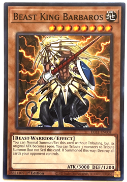YuGiOh! - Beast King Barbaros - EGS1-EN008 - 1st Edition - Common - Image 1
