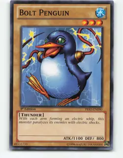 Bolt Penguin PRIO-EN090 1st Edition YuGiOh card - Image 1