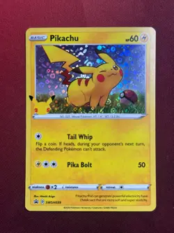 PIKACHU SWSH039 Black Star Promo General Mills HOLO Pokemon TCG card NM+/MINT - Image 1