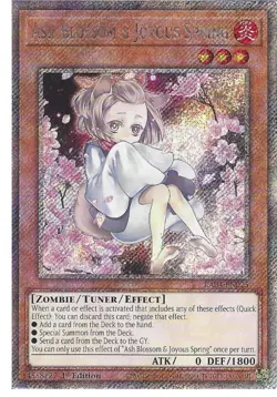 RA04-EN025 Ash Blossom & Joyous Spring - Platinum Secret Rare Card 1st Edition - Image 1