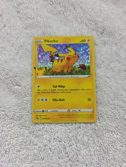 Pokemon TCG Pikachu SWSH039 Sword & Shield Holo Black Star Promo Card - Image 1