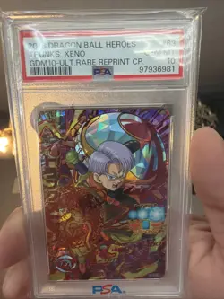 2016 Dragon Ball Heroes Trunks: Xeno GDM10-ULTRA Rare PSA 10 Gem Reprint Card - Image 1
