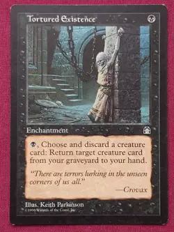 Magic The Gathering STRONGHOLD TORTURED EXISTENCE black card MTG - Image 1