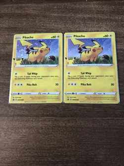 Pikachu 25th Anniversary Pokemon Black Star Promo Card Holo SWSH039 Lot of 2 - Image 1