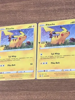 Pikachu 25th Anniversary Pokemon Black Star Promo Card Holo SWSH039 Lot of 2 - Image 2