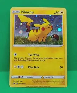 Pokemon Near Mint Condition Pikachu COSMOS HOLO Black Star PROMO card SWSH039 - Image 2