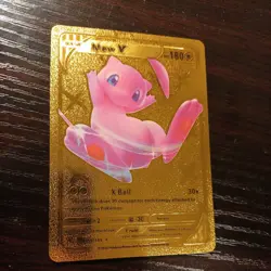 Mew V Gold Metal Pokemon Card. Fan Art/Collectable/Gift - Image 1