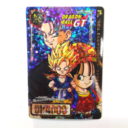 Dragonball GT Prism Goku Pan Trunks 44 Carddass Jap Bandai Card 1996 - Image 1