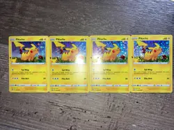 Pikachu 25th Anniversary Card SWSH039 HOLO Promo Pokemon General Mills PACK FRSH - Image 1