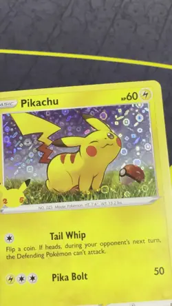 Pikachu 25th Anniversary Card SWSH039 Promo Pokemon TCG General Mills Cereal NM - Image 2