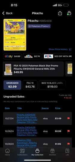 Pikachu - (General Mills) SWSH039 Miscellaneous Cards & Products Holo - Image 1