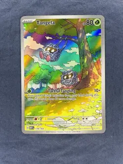 Pokemon TCG Scarlet & Violet Tangela Full Art Holo Card #178/165 NM-M Condition - Image 1