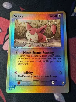 Pokemon Skitty Reverse Holo Card 44/109 Ruby & Sapphire Mint Condition - Image 1