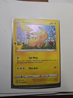 Pikachu SWSH039 Black Star Promo Card General Mills 25th Anniversary Edition - Image 1
