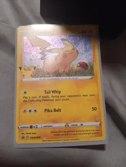 Pokemon TCG Pikachu SWSH039 Sword & Shield Black Star Cosmos Holo Promo Card - Image 1
