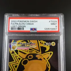 PSA 9 Pikachu Vmax TG29/TG30 Pokemon Lost Origin Holo Full Art Graded Card - Image 2