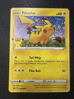 Pokemon TCG Pikachu SWSH039 Sword and Shield General Mills Promo Card - Image 1