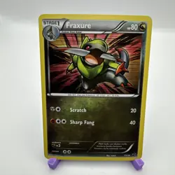 Pokemon Card Fraxure 15/20 Dragon Vault Holo Rare LP - Image 1