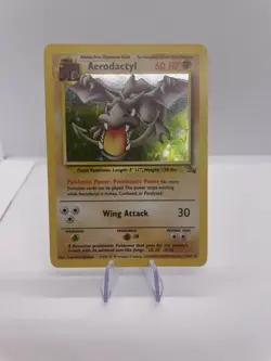 Pokemon TCG Aerodactyl Fossil Holo Card 1/62 (LP) - Image 1