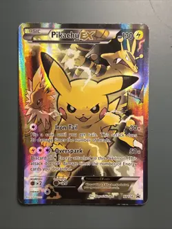 Pikachu EX Ultra Rare Full Art Holo Promo Card XY124 Ungraded - Image 1
