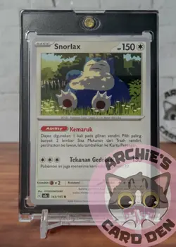 Pokemon Card Indonesia Snorlax SV2a 143/165 Uncommon NEAR-MINT - Image 1