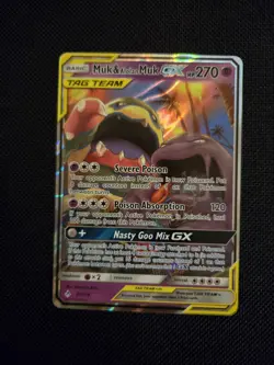 Muk & Alolan Muk Tag Team GX 61/214 Pokemon Card Sun Moon Unbroken Bonds NM/M - Image 3