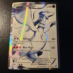 Pokemon Reshiram Full Art Card - Black And White 113/114 LP - Image 1