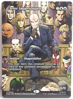 Clever Impersonator [New, Near Mint] Borderless {Spider-man MTG} - Image 1