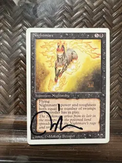Mtg. Nightmare. Revised. Signed. Played. - Image 1
