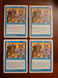 4x Portent 5th Edition Magic Gathering MtG Top Library Manipulation Cantrip EDH - Image 1