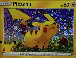 Pokemon Pikachu swsh039 25th Anniversary General Mills Promo Pack Fresh MINT - Image 2