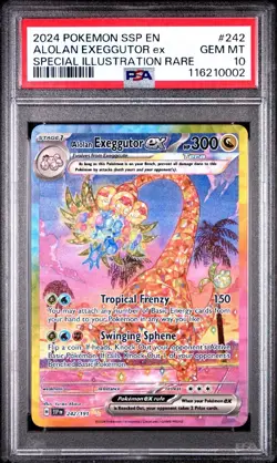 Pokemon TCG Alolan Exeggutor EX 242/191 Scarlet & Violet Surging Sparks PSA 10 - Image 1