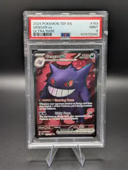 PSA 9 Mint - GENGAR Ex 193/162 Pokemon TCG Temporal Forces - Image 1