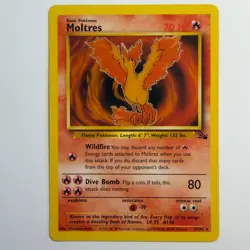 Pokemon TCG Moltres Non Holo Rare Fossil Set 27/62 WOTC Vintage 1999 - Image 1