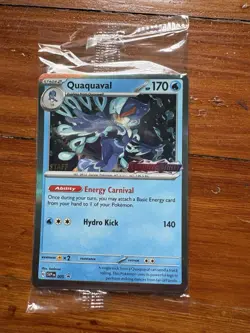 Pokemon TCG Scarlet & Violet QUAQUAVAL Prerelease Staff Promo Sealed Pack - Image 1
