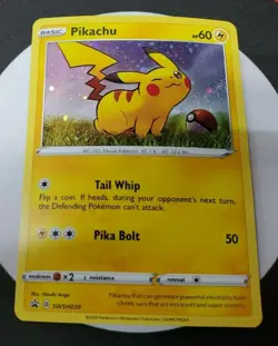 Pokemon Pikachu Black Star Promo SWSH039 NM Pack Fresh - Image 1