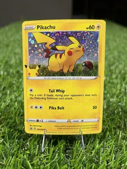 Pokemon TCG Pikachu SWSH039 Holo General Mills Promo 25th Anniversary NM - Image 1