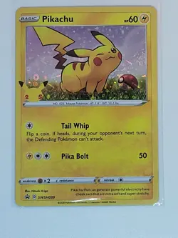 Pokemon TCG Pikachu Pokemon Promos SWSH039 Holo Promo Mint 2020 - Image 1