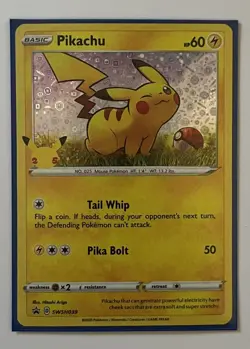 Pokemon TCG General Mills Pikachu SWSH039 Black Star Promo Holo NM/M - Image 1