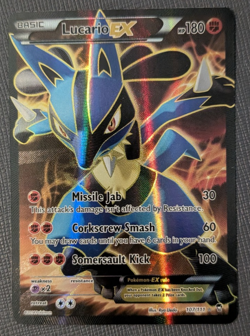 Pokemon Lucario EX (107 Full Art) 107/111 XY-Furious Fists Holo NM - Image 1