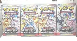 4 Packs Pokemon TCG Scarlet and Violet 1 Prismatic Evolutions Booster Packs - Image 1