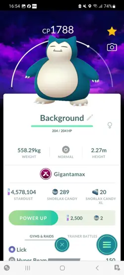 Pokemon Go Dynamax Snorlax ( Normal ) ( Background) - Image 1