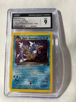 Pokemon Dark Gyarados Holo Foil PreRelease 1999 Team Rocket #8/82 CGC 9 Swirl!! - Image 1